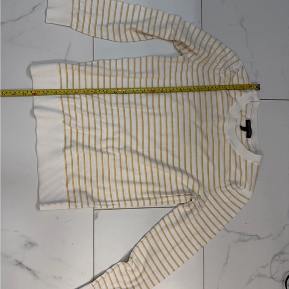 Banana Republic Factory Striped Sweater in Cream and Gold - Picture 4 of 5
